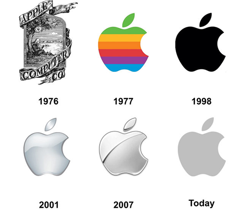 logos Apple au fil du temps